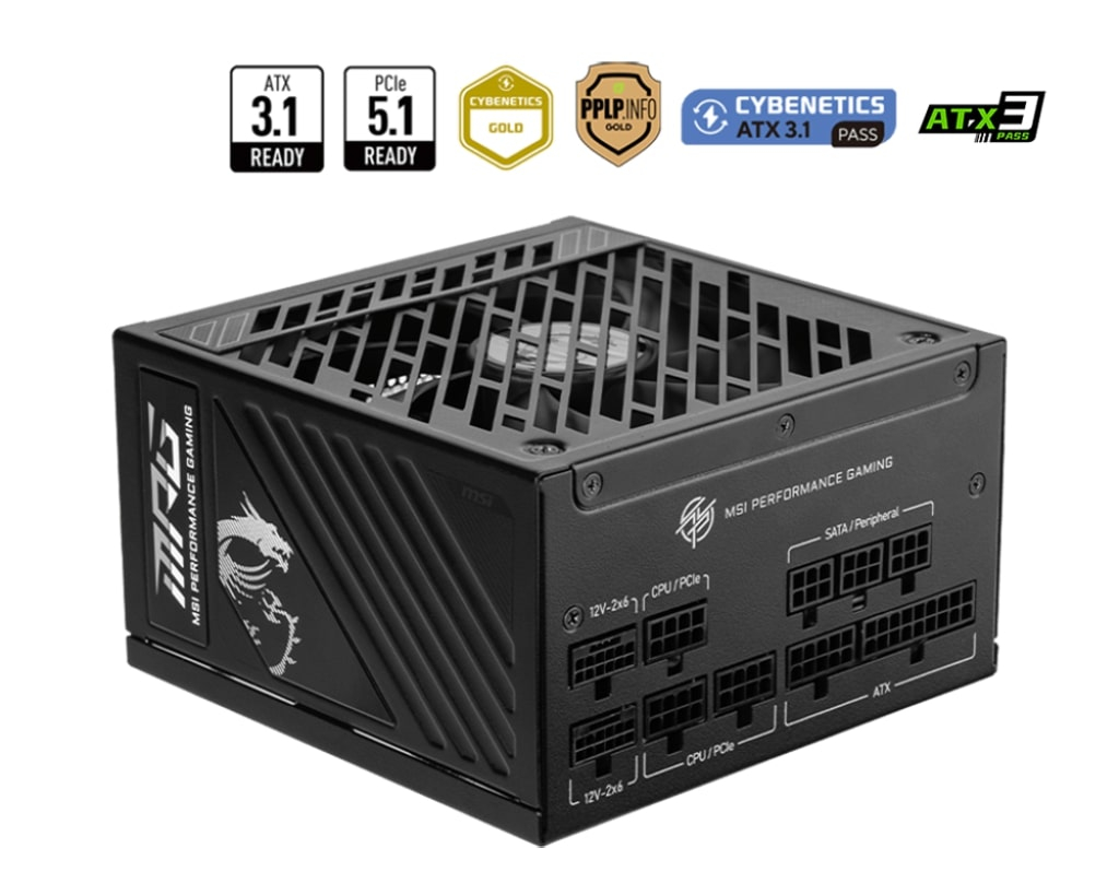 MSI MPG A1000GS PCIE5 1000W 80+ GOLD FULL MODULER