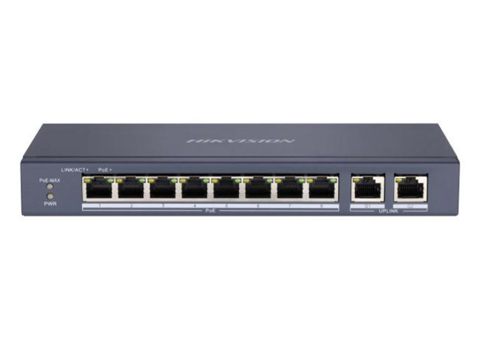 HIKVISION DS-3E0310P-E/M 8XFE+2XFE MEGABİT YÖNETİLEMEZ 65W POE SWİTCH