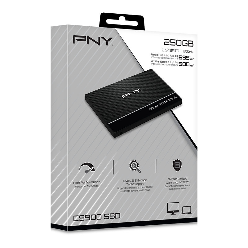 PNY CS900 250GB 535/500MB/s 2,5" SATA3 SSD (SSD7CS900-250-RB)