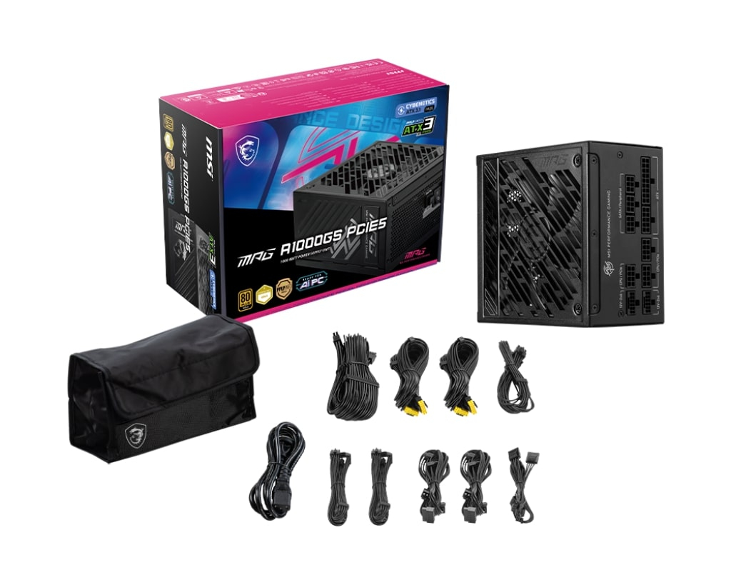 MSI MPG A1000GS PCIE5 1000W 80+ GOLD FULL MODULER